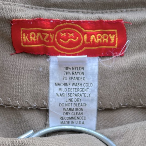 Krazy Larry Size 6 Stretch Cropped Taupe Women’s Pants Retail $119.00 - Picture 6 of 6